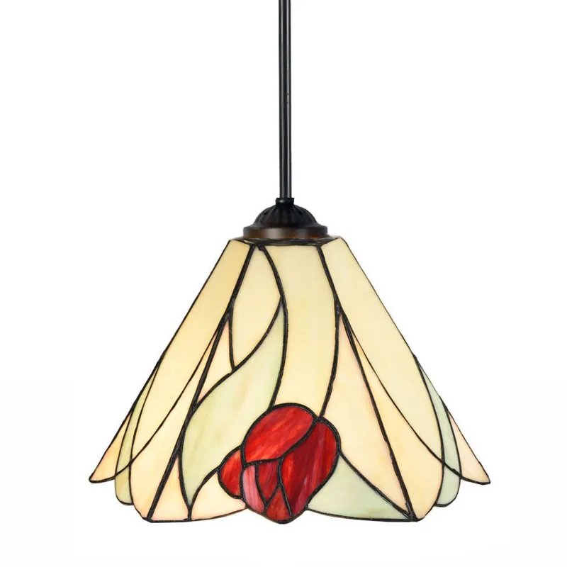Must-Have Tiffanyglas-Hängeleuchte mit Tulpendekor