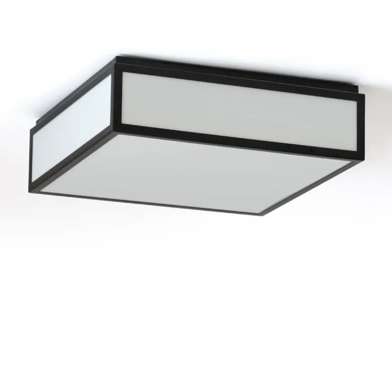 Sonderangebot Quadratische LED-Deckenleuchte schwarz-weiß, auch für Badezimmer, 30 cm