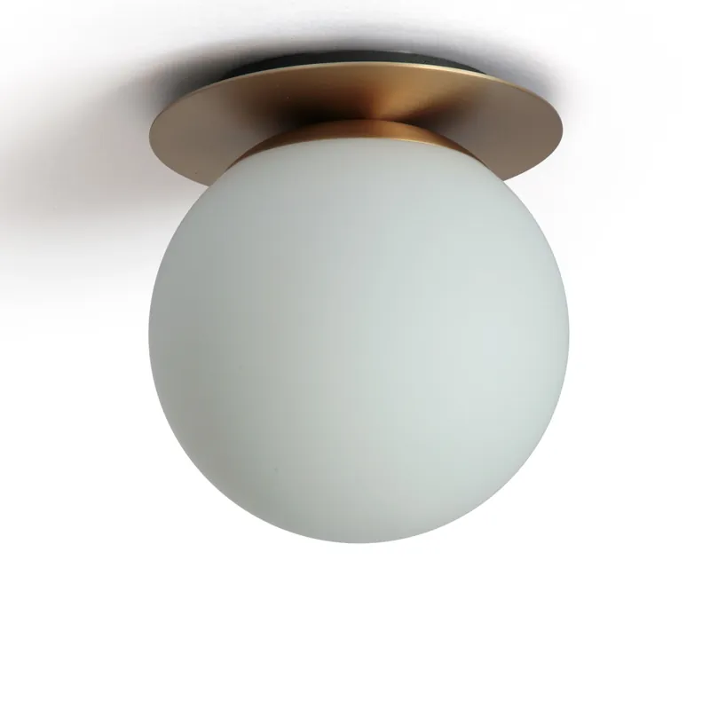 Glaskugel-Deckenleuchte PULSAR mit extraflacher Design-Halterung, Ø 15 - 25 cm Abverkauf
