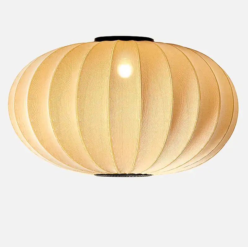 Solange Der Vorrat Reicht Große Textilschirm-Deckenleuchte KNIT-WIT Oval, Ø 45–76 cm