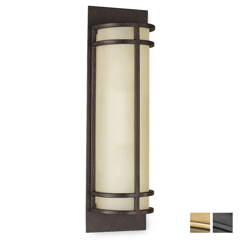 Hohe Wandleuchte mit Rillen-Glas Kracherpreis