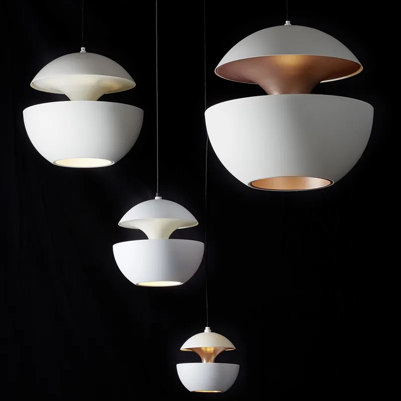 Neu Weiße Kugel-Hängeleuchte Sixties-Design HERE COMES THE SUN, Ø 25 cm