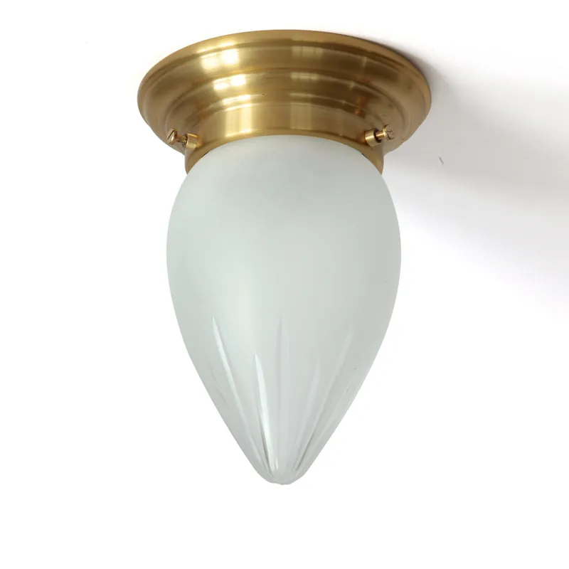 Billig Kleine Deckenlampe mit geschliffenem Spitzglas Ø 14 cm