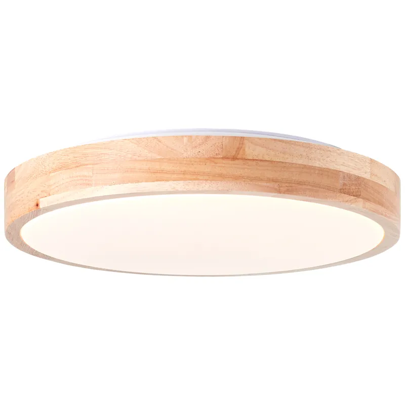 Slimline LED Wand- und Deckenleuchte 34cm holz hell/weiß Saisonangebot