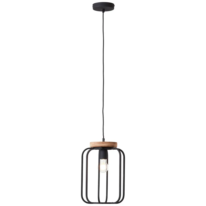 Neuheit Tosh Pendelleuchte 25cm antik holz/schwarz korund