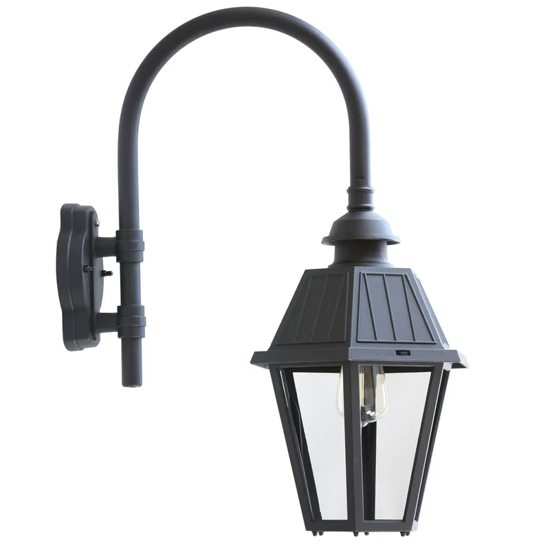 Traditionelle Außenwandleuchte aus Aluminium mit sechseitiger Laterne Must-Have