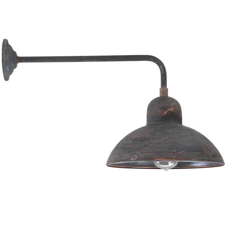 Bauhausstil-Außenwandleuchte Solingen RO 140 Kupfer Patina Finale Aktion