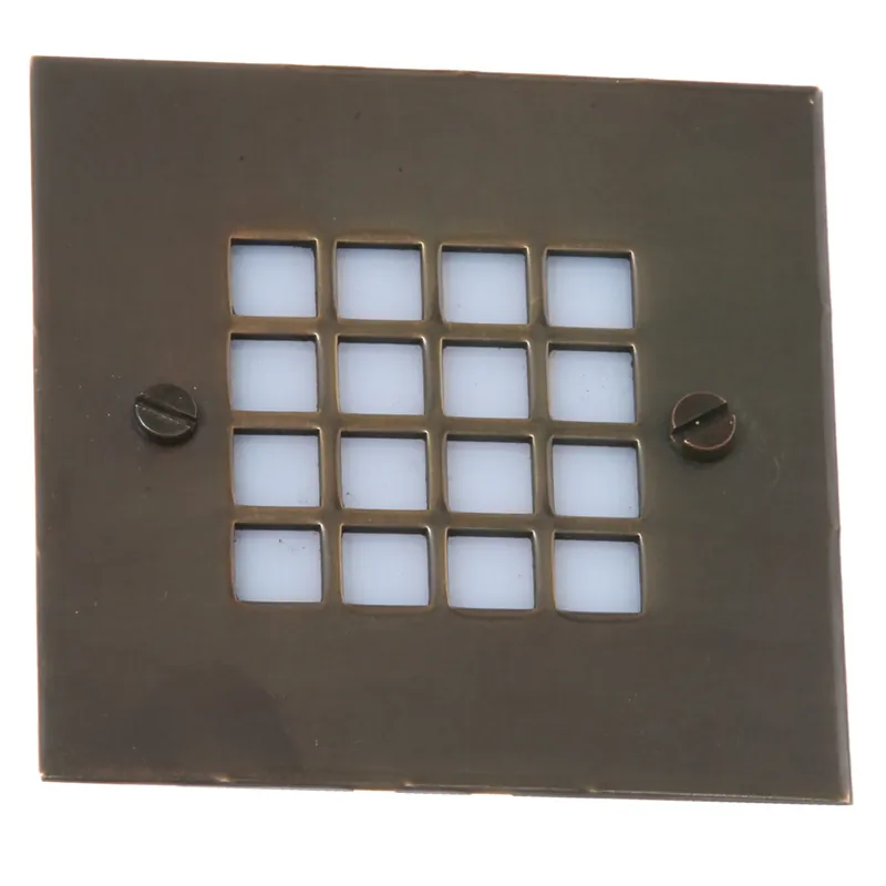 Design-Einbauleuchte aus Messing Grille Direkt Vom Hersteller