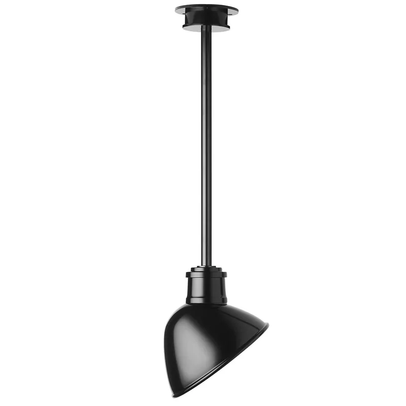 Skandinavische Deckenleuchte aus schwarzem Aluminium mit Rohrpendel Tuby Globe Light Abverkauf