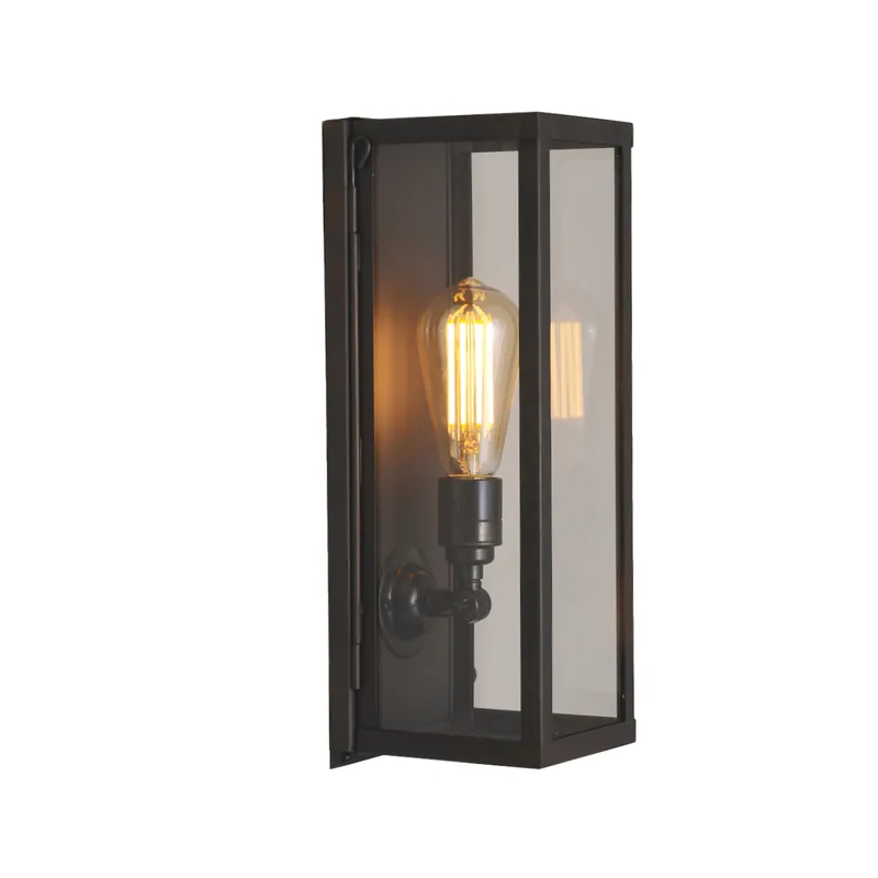 Neue Ware Schmale Kasten-Wandleuchte aus Messing Box 7650