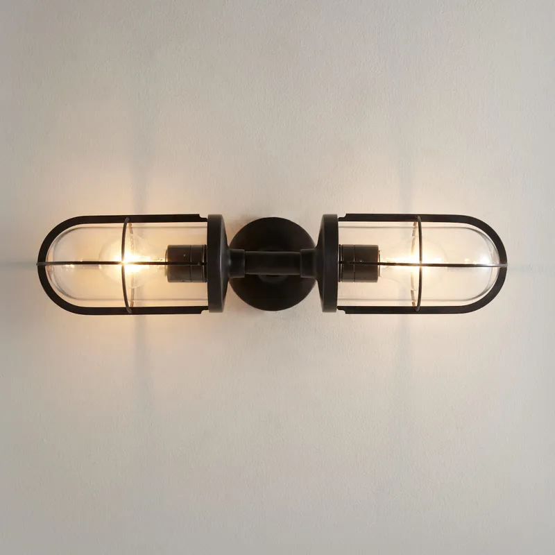 Beliebt Zweiflammige wettergeschütze Wandlampe 7208
