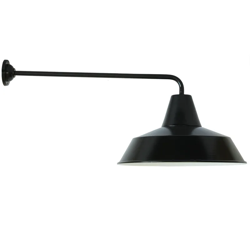Außenwandleuchte im Fabrikstil mit langem Arm W290L (Ø 42 cm) Saisonangebot