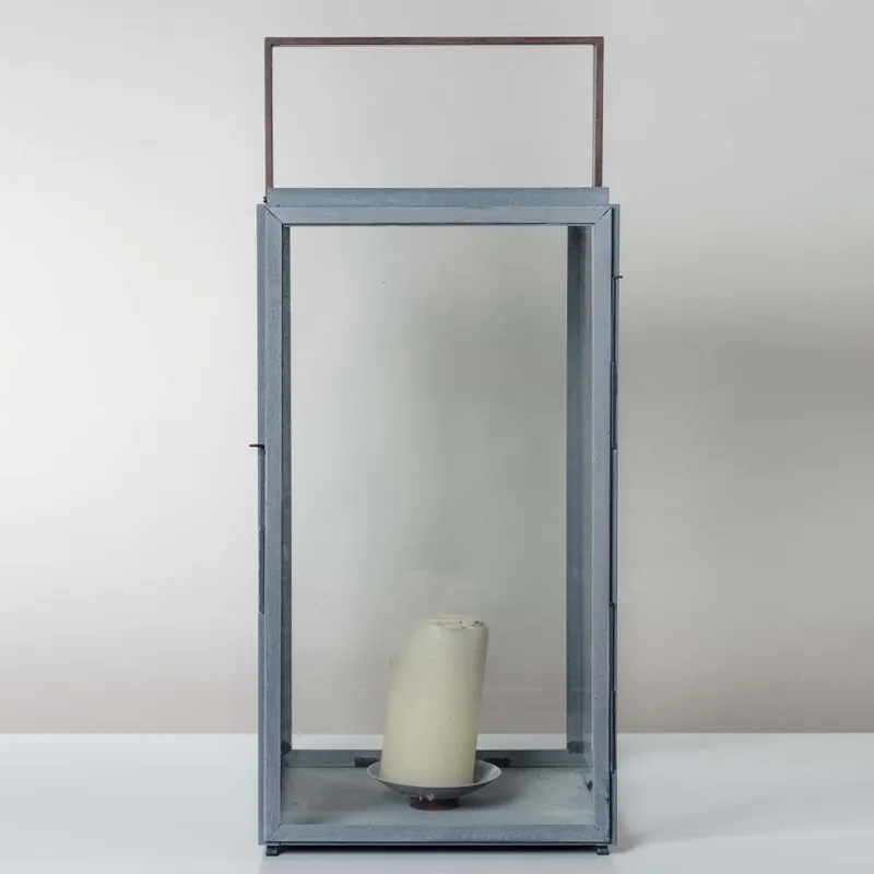 Windlicht aus Zink oder Messing für Terrassen Bellecour (Höhe 65 cm) Preis Gesenkt