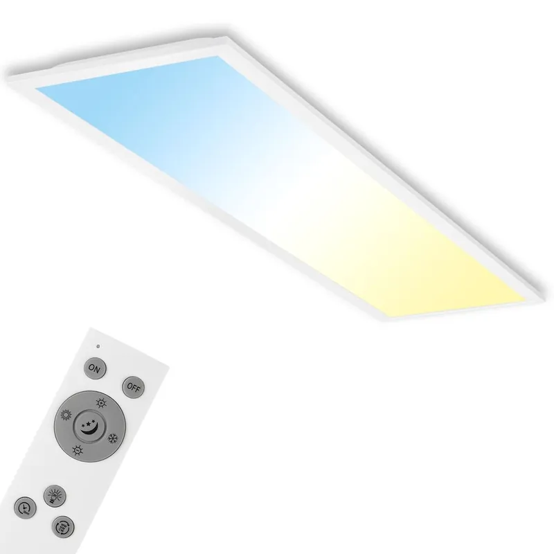 CCT LED Panel 100x25 cm dimmbar, 23W, CCT, Fernbedienung, Weiß Markenware