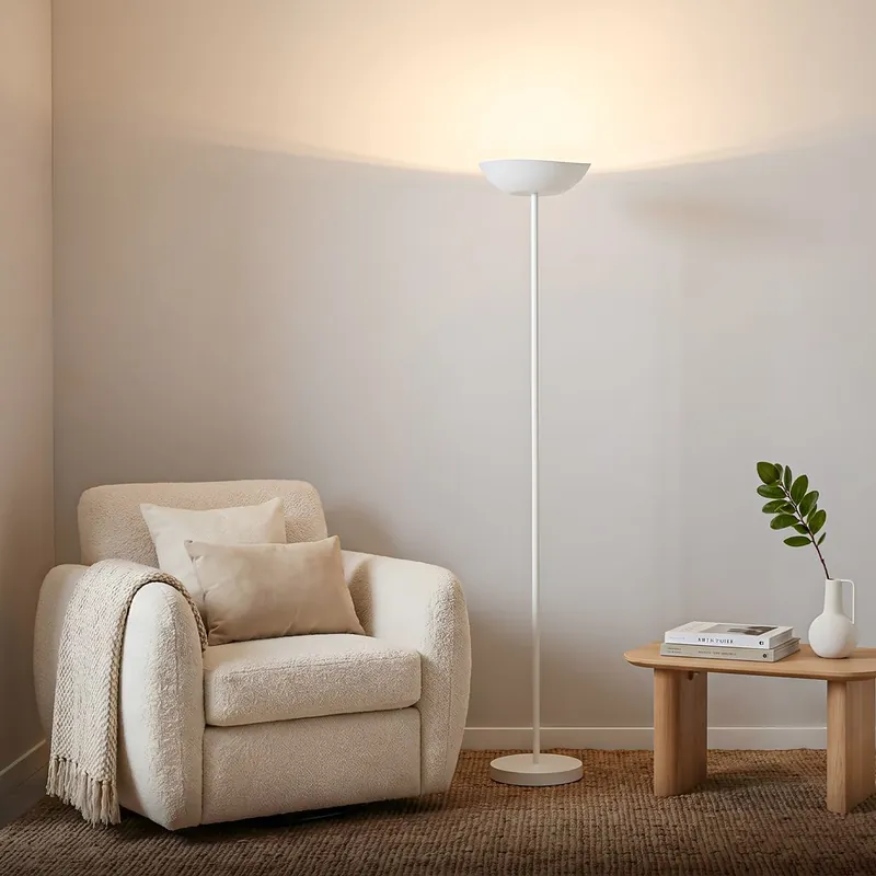 Abverkauf Briloner Estate LED Stehlampe kabellos, Dimmbar, Touch, Weiß