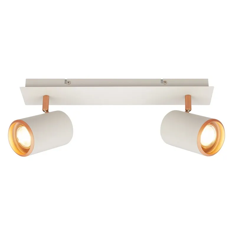 Era Deckenstrahler - GU10 Fassung, max. 10W, Schwenkbar, Hellgrau-Coffee, 2-flammig Must-Have