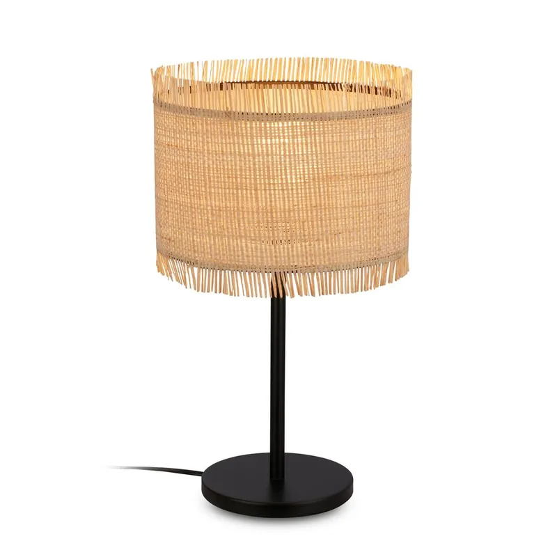 Briloner Borra Tischlampe, Strohschirm, Kabelschalter, Natur Begrenztes Angebot