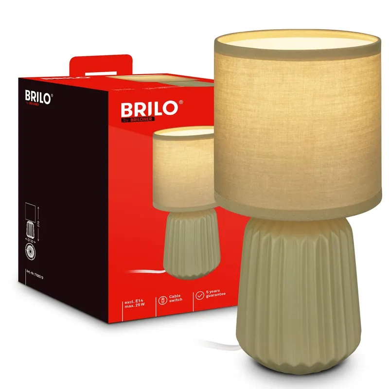 Abverkauf Dora Tischlampe - mit Schalter, Keramik, E14 Fassung, Grün