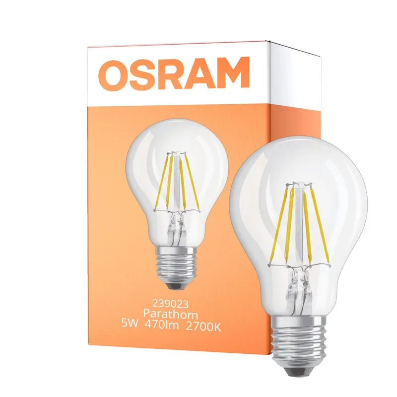 Osram Parathom Retrofit Classic LED E27 Birne Klar 5W 470lm - 827 Extra Warmweiß | Dimmbar - Ersatz für 40W Solange Der Vorrat Reicht