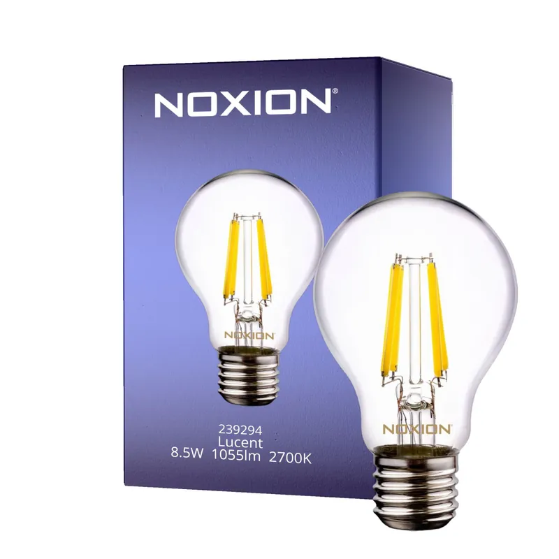 Preiswert Noxion Lucent LED E27 Birne Fadenlampe Klar 8.5W 1055lm - 827 Extra Warmweiß | Dimmbar - Ersatz für 75W
