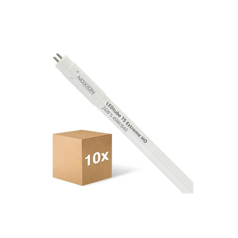 Mehrfachpackung 10x Noxion LED Röhre T5 Avant Extreme (Mains AC) High Output 26W 3900lm - 840 Kaltweiß | 145cm - Ersatz für 49W Sonderaktion