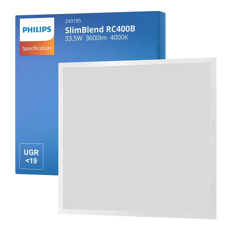 Philips LED Panel SlimBlend RC400B 33.5W 3600lm - 840 Kaltweiß | 60x60cm - UGR <19 - Bewegungs- und Lichtsensor Bestseller
