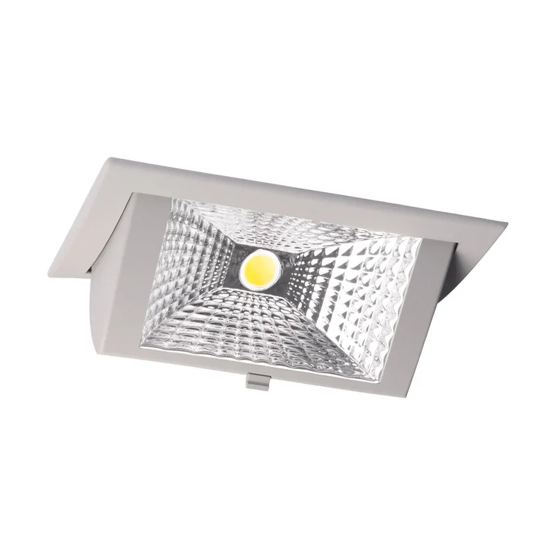 Sonderaktion LED Downlight Wallwasher Wally Mittel Grau 27W 3850lm 78x100D - 840 Kaltweiß - 238x145mm