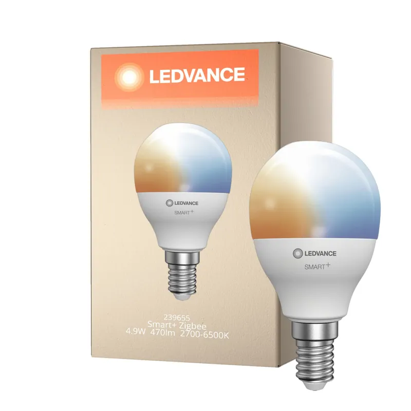 Sonderaktion Ledvance Smart+ Zigbee E14 Birne 5W 470lm - 827-865 Abstimmbares Weiß | Dimmbar - Ersatz für 40W
