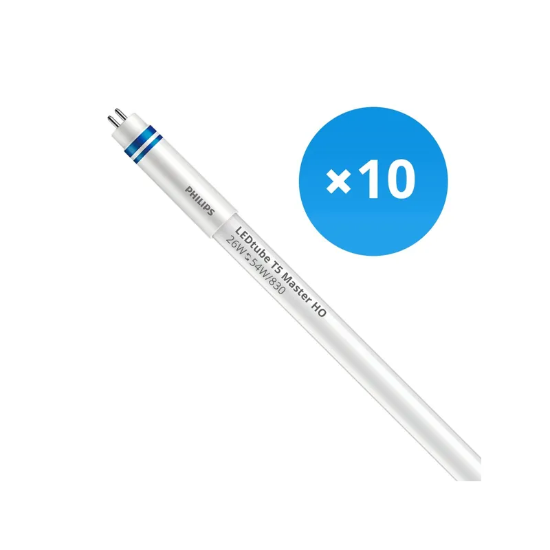 Mehrfachpackung 10x Philips LED Röhre T5 MASTER (HF) High Output 26W 3700lm - 830 Warmweiß | 115cm - Ersatz für 54W Echt