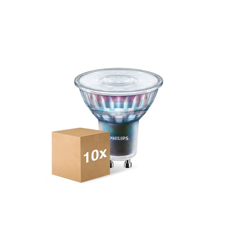 Mehrfachpackung 10x Philips MASTER LED Spot ExpertColor GU10 PAR16 5.5W 355lm 25D - 927 Extra Warmweiß | Höchste Farbwiedergabe - Dimmbar - Ersatz für 50W Preis Gesenkt