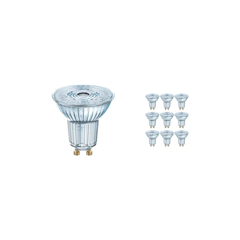 Echt Mehrfachpackung 10x Osram Parathom LED GU10 Spot Klar 3.4W 230lm - 930 Warmweiß | Dimmbar - Höchste Farbwiedergabe - Ersatz für 35W