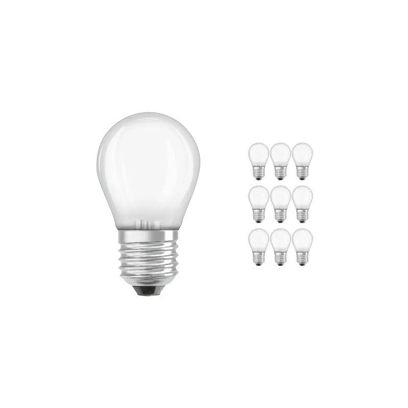 Sale Mehrfachpackung 10x Ledvance Classic LED E27 Birne Fadenlampe Matt 4.8W 470lm - 827 Extra Warmweiß | Dimmbar - Ersatz für 40W