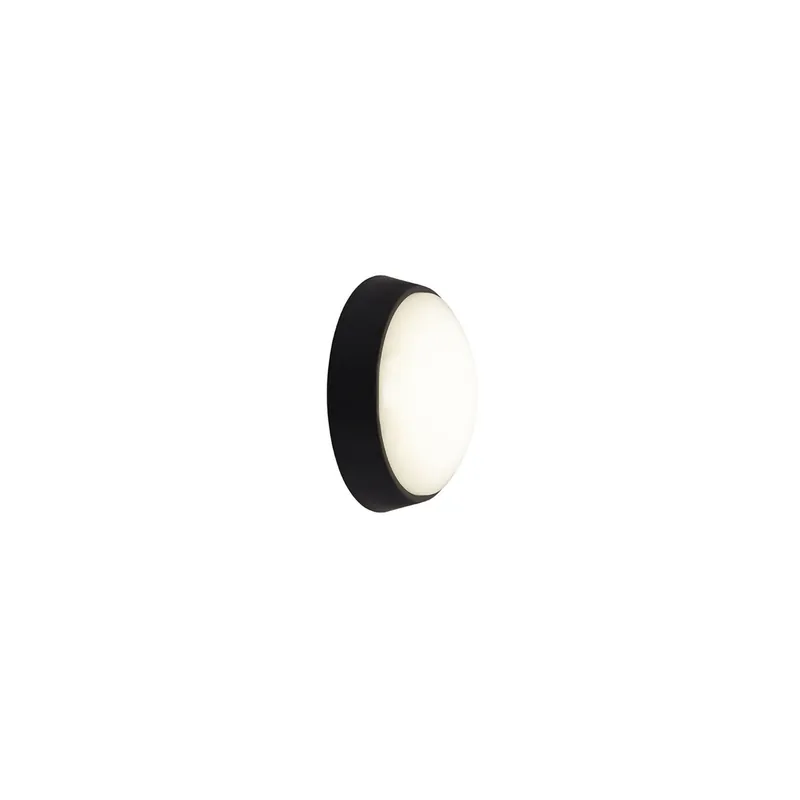 Ansell LED Bulkhead Helder Circular Plain Black 12W 1058lm - 830-840-865 CCT | 215mm - IP54 Sonderangebot