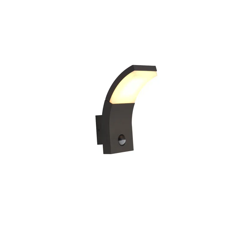 Sonderangebot Ansell LED Wall Light Senza Graphite 6W 410lm - 830 Warm White | IP54 - Motion and Light Sensor