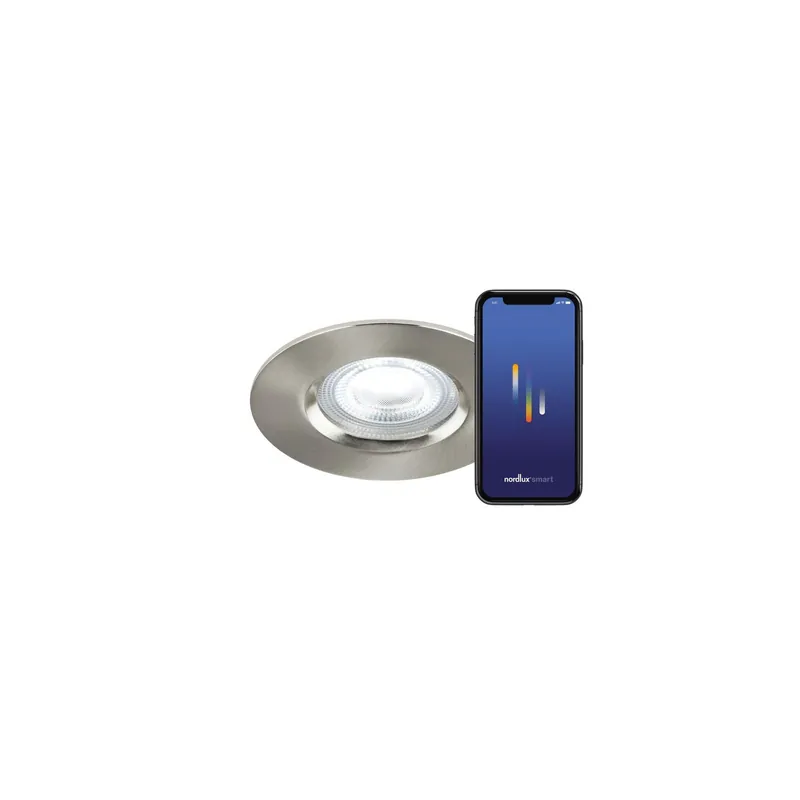 Nordlux Don Smart LED-Spot Brushed Nickel 4.7W 320lm 60D - 822-865 Abstimmbares Weiß + RGB | 85mm - IP65 Abverkauf