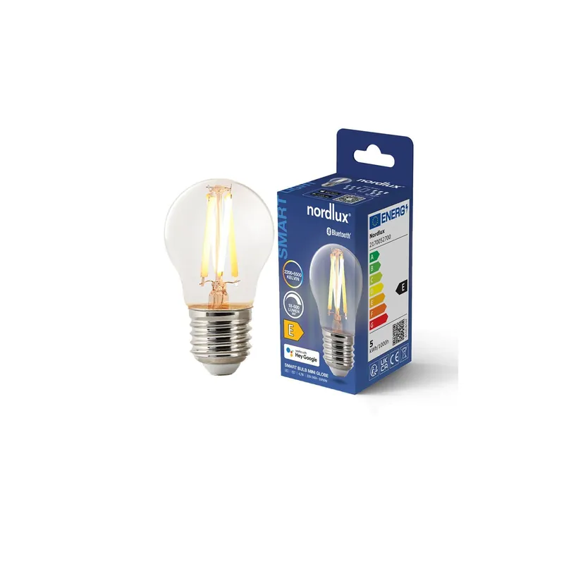 Jetzt Bestellen Nordlux Smart LED E27 Kugel Fadenlampe Klar 4.7W 600lm 360D - 822-865 Abstimmbares Weiß | Dimmbar