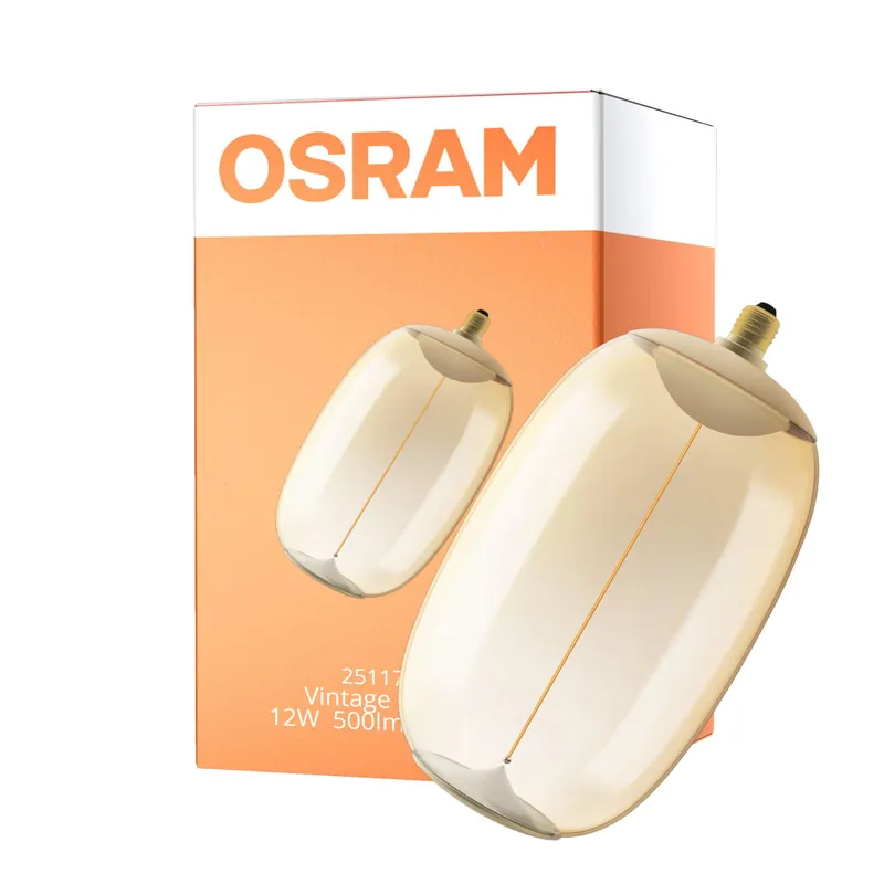 Preis Gesenkt Osram Vintage 1906 LED E27 Special Fadenlampe Smoke Tall 12W 500lm - 818 Extra Warmweiß | Dimmbar - Ersatz Für 40W
