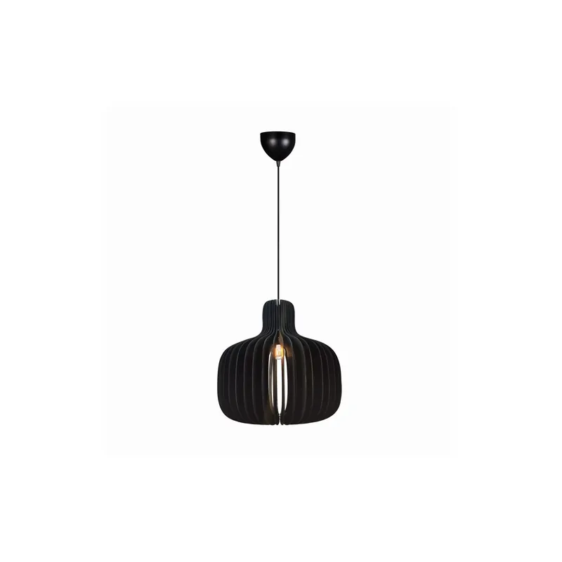 Nordlux Hazo 43 Pendelleuchte Holz Schwarz | Geeignet für 1x E27 Billig