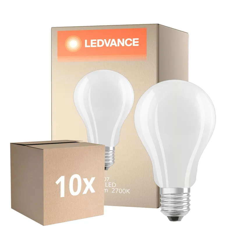 Sonderangebot Mehrfachpackung 10x Ledvance Classic LED E27 Birne Fadenlampe Matt 17W 2452lm - 827 Extra Warmweiß | Ersatz für 150W