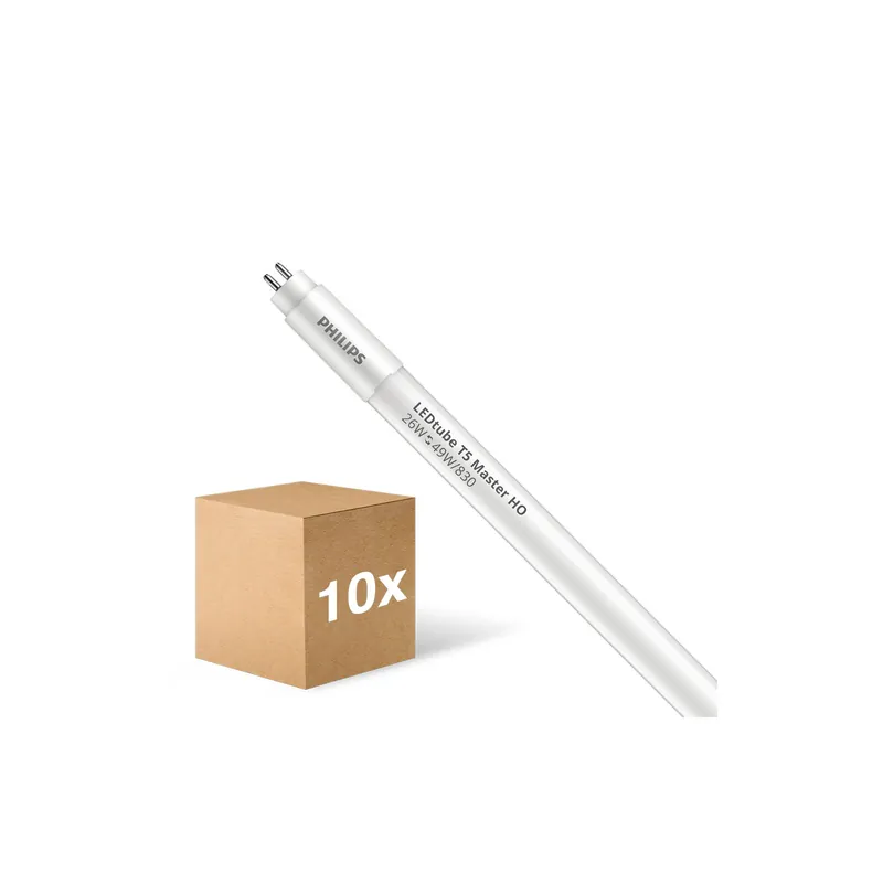 Mehrfachpackung 10x Philips LED Röhre T5 MASTER (Mains AC) High Output 26W 3600lm - 830 Warmweiß | 145cm - Ersatz für 49W Mega-Angebot