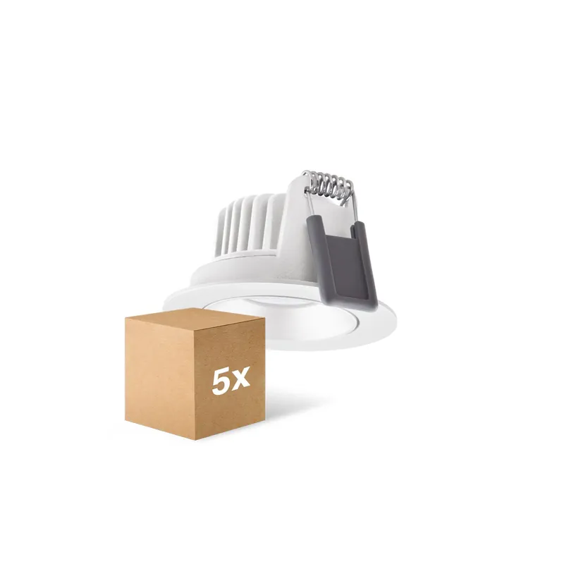 Sichere Zahlung Mehrfachpackung 5x Ledvance LED-Spot Adjust Aluminium Weiß 8W 680lm 36D - 930 Warmweiß | Ausschnitt 68mm - IP20 - Höchste Farbwiedergabe - Dimmbar