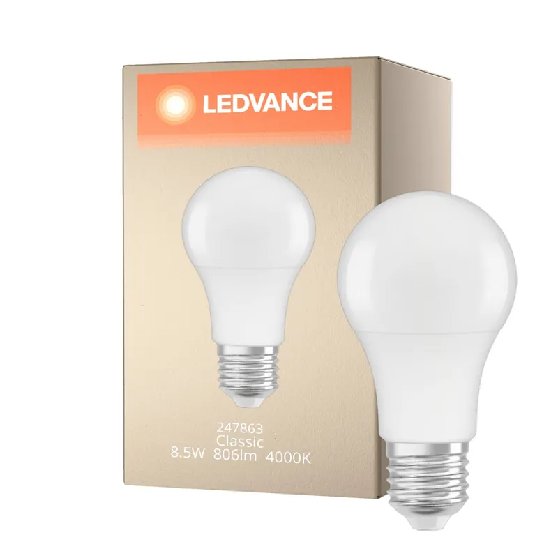 Ledvance Classic LED E27 Birne Matt 8.5W 806lm - 840 Kaltweiß | Ersatz für 60W Must-Have