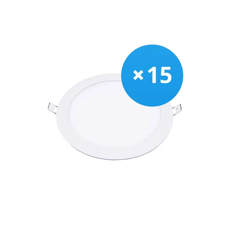 Mehrfachpackung 15x Bright Choice LED Downlight UltraSlim 15W 1200lm 110D - 840 Kaltweiß | 190mm - Ausschnitt 175mm Billig