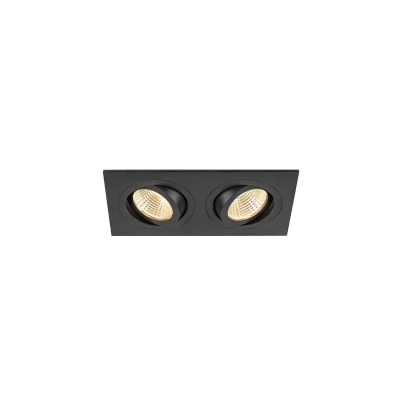 Jetzt Bestellen SLV New Tria 155 Spot Aluminium Schwarz Quadrat 14W 610lm 38D - 927 Extra Warmweiß | Höchste Farbwiedergabe - Dimmbar