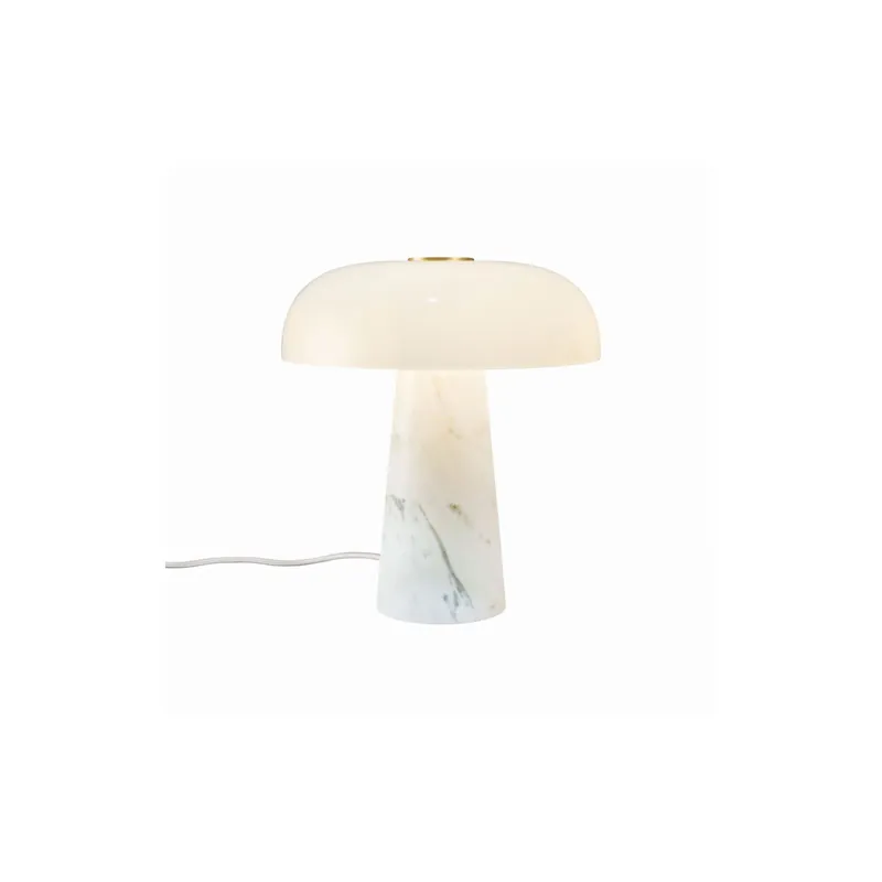 DFTP by Nordlux Tischlampe Glossy Marmor und Glas Weiß | 220mm - Geeignet für 1x E14 Preisknaller