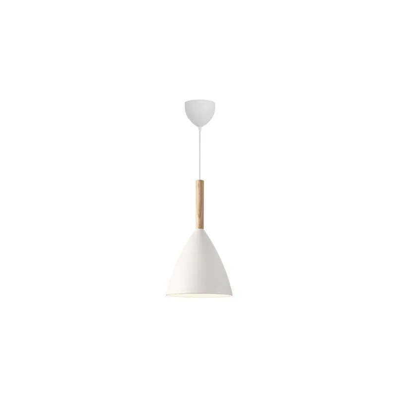 DFTP by Nordlux Pure 20 Pendelleuchte Metall und Holz Weiß | Geeignet für E27 Nur Heute