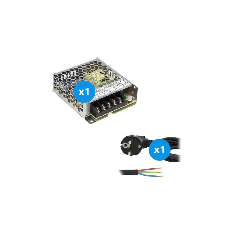 Mean Well Treiber | LRS3524 | IP20 | 24V | 35W + Stromkabel 2m mit Erdung Super-Preis
