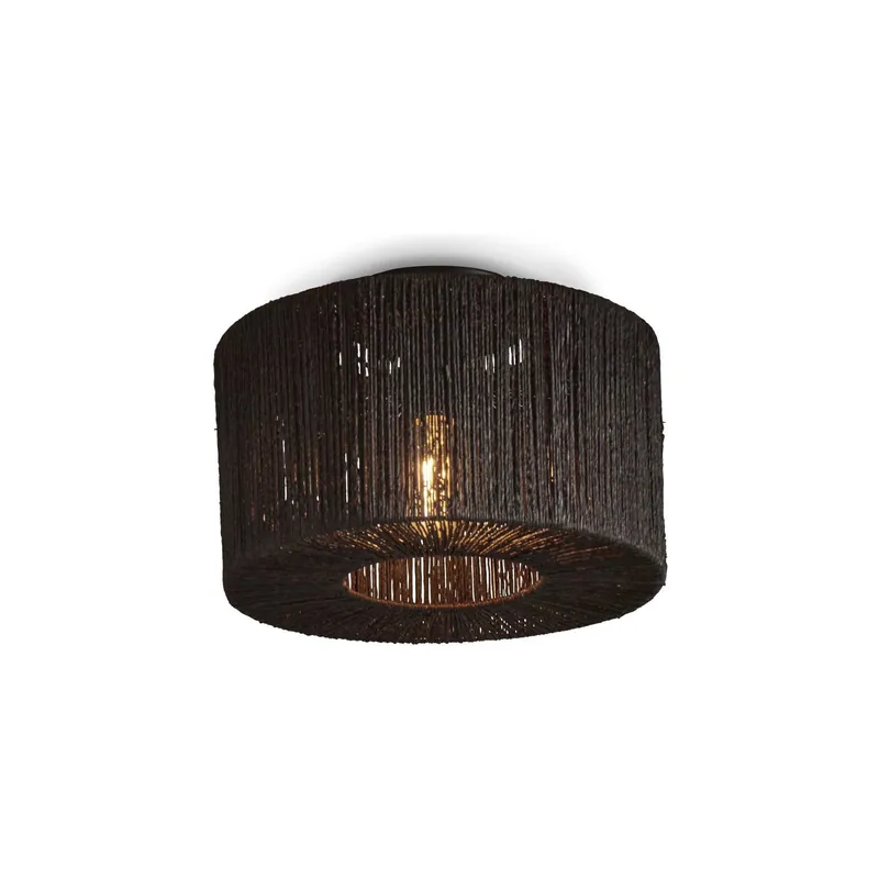 Kracherpreis Good&Mojo Deckenleuchte Iguazu Jute Schwarz | Geeignet für 1x E27