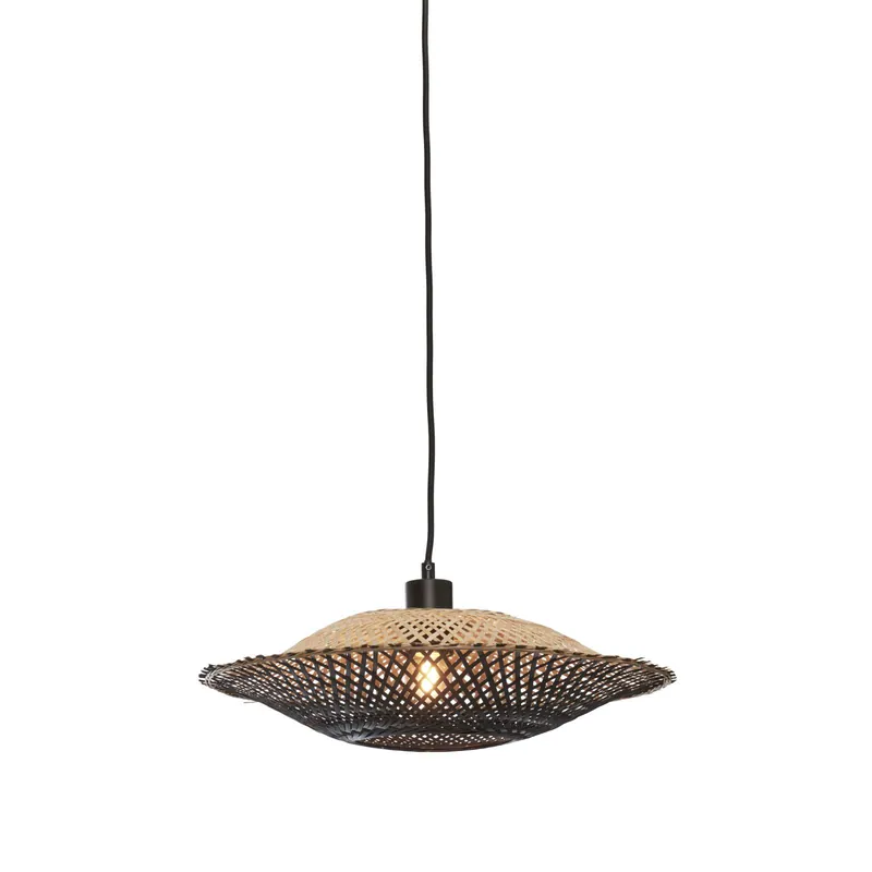 Good&Mojo Pendelleuchte Kalimantan Bambus Schwarz S | Geeignet für 1x E27 Knallerangebot