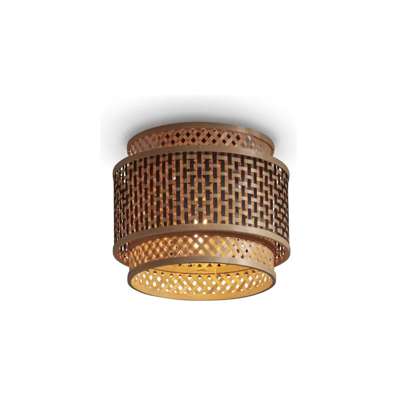 Neu Im Sortiment Good&Mojo Deckenleuchte Bhutan Bambus Braun S | Geeignet für 1x E27